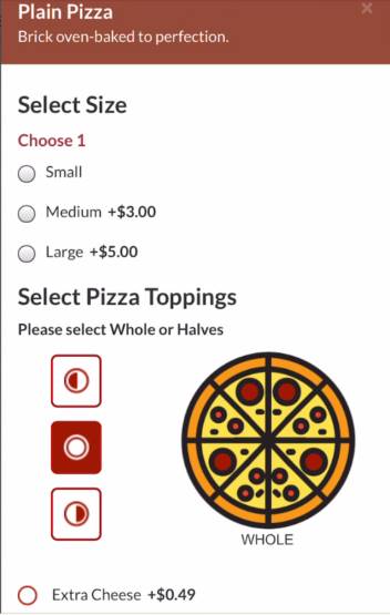 Pizza Builder - Online Ordering for Restaurants