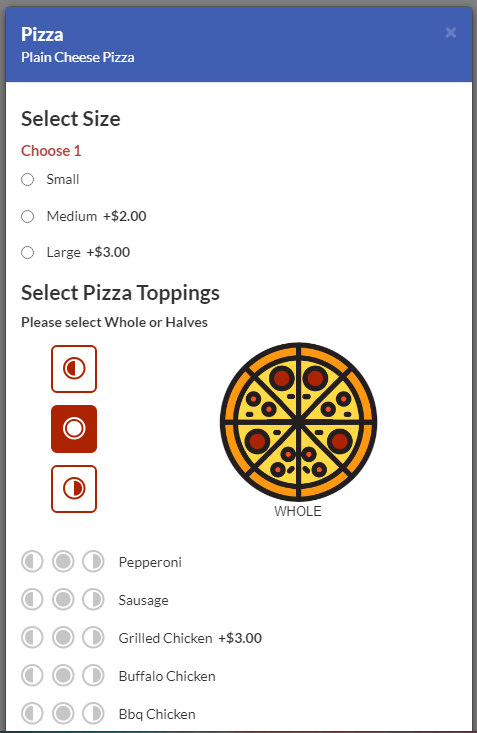 Pizza Builder - Online Ordering for Restaurants